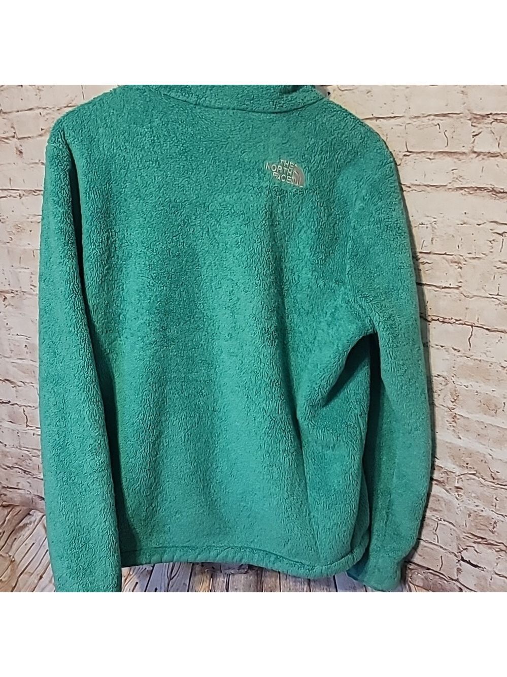 Spring green north face fleece jacket zip medium - Picture 6 of 7
